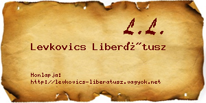 Levkovics Liberátusz névjegykártya