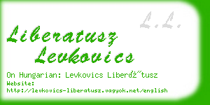 liberatusz levkovics business card
